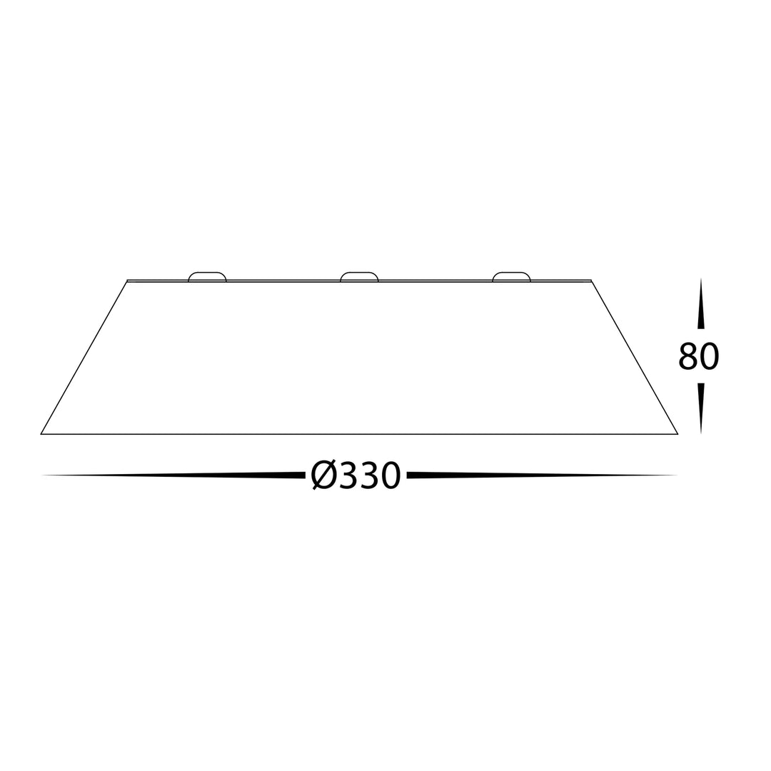 Noyer Walnut Timber Ceiling Mounted LED Oyster
