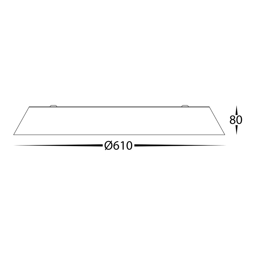Noyer Walnut Timber Ceiling Mounted LED Oyster