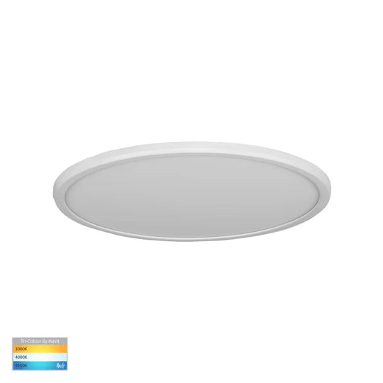 HV5877T-WHT - Slim White LED Ceiling Mounted Oyster Light