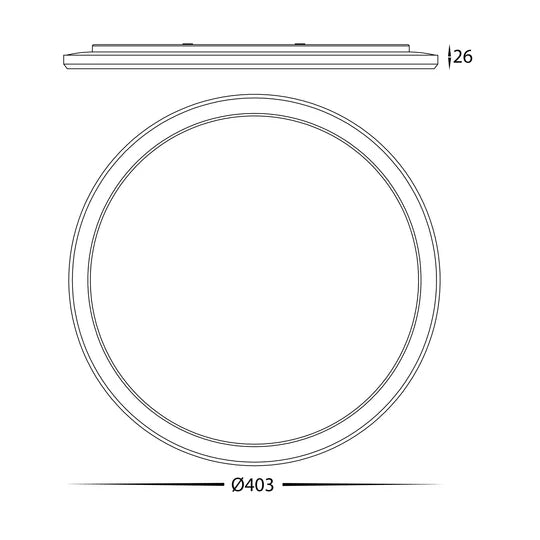 HV5877T-WHT - Slim White LED Ceiling Mounted Oyster Light