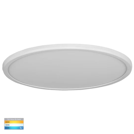 HV5877T-WHT - Slim White LED Ceiling Mounted Oyster Light