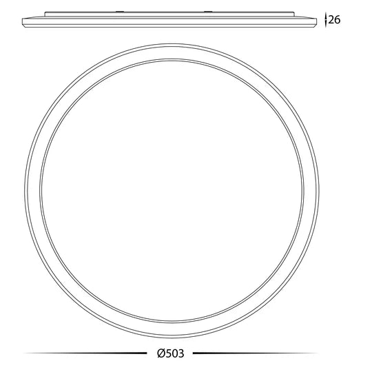 HV5877T-WHT - Slim White LED Ceiling Mounted Oyster Light