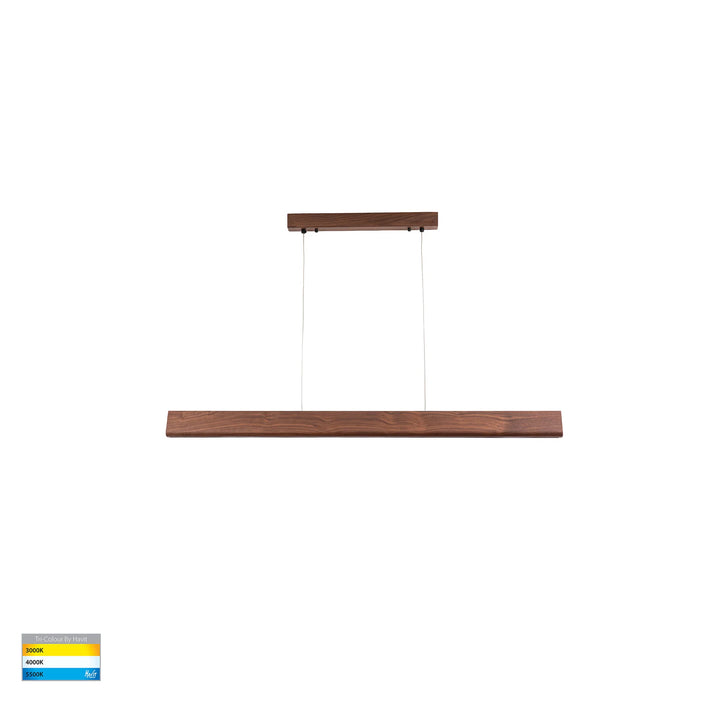 HV6013T - Opex Walnut Timber 1200mm Linear Pendant
