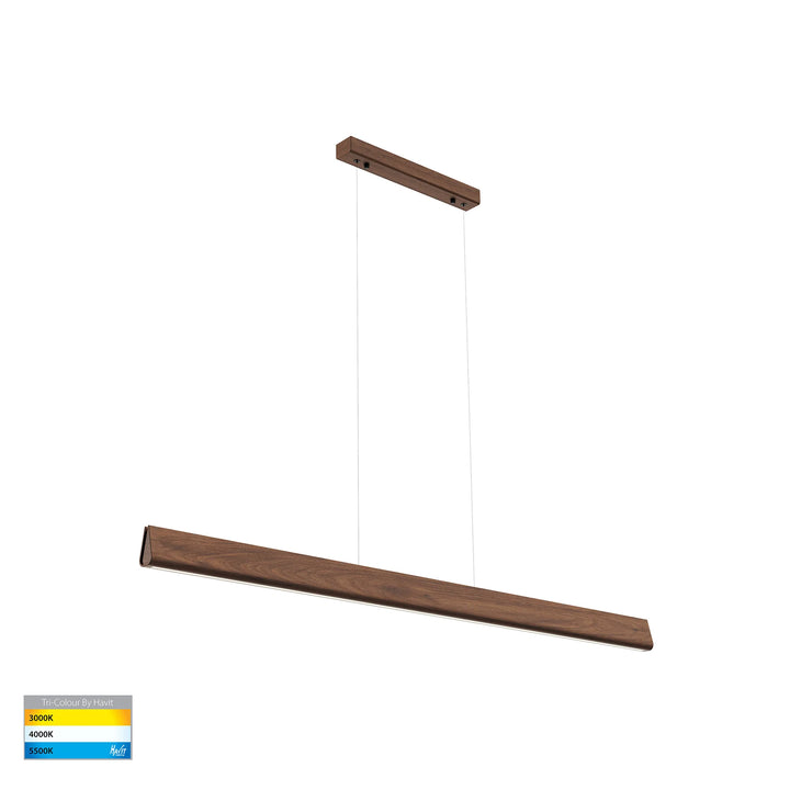 HV6013T - Opex Walnut Timber 1200mm Linear Pendant