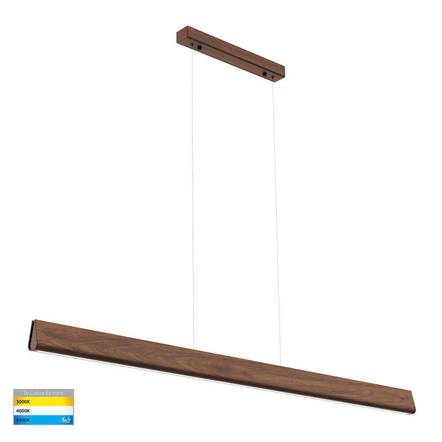 HV6014T - Opex Walnut Timber 1800mm Linear Pendant pendant