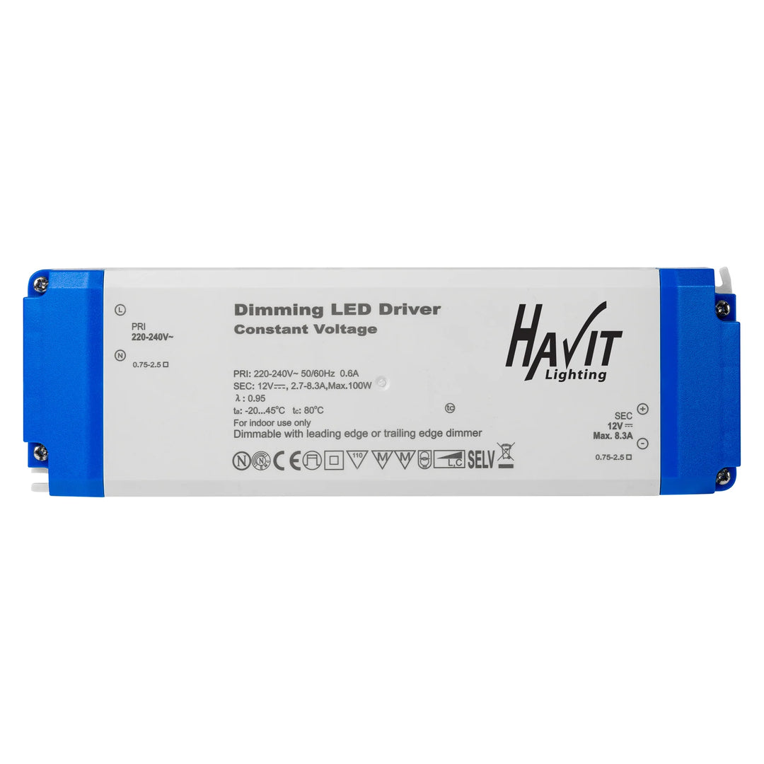 HV9668-12V100W | HV9668-24V100W- 100w Triac Dimmable Indoor LED Driver Driver