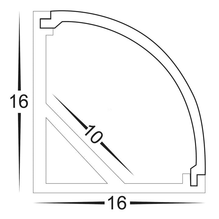 HV9691-1616 Corner Aluminium Profile