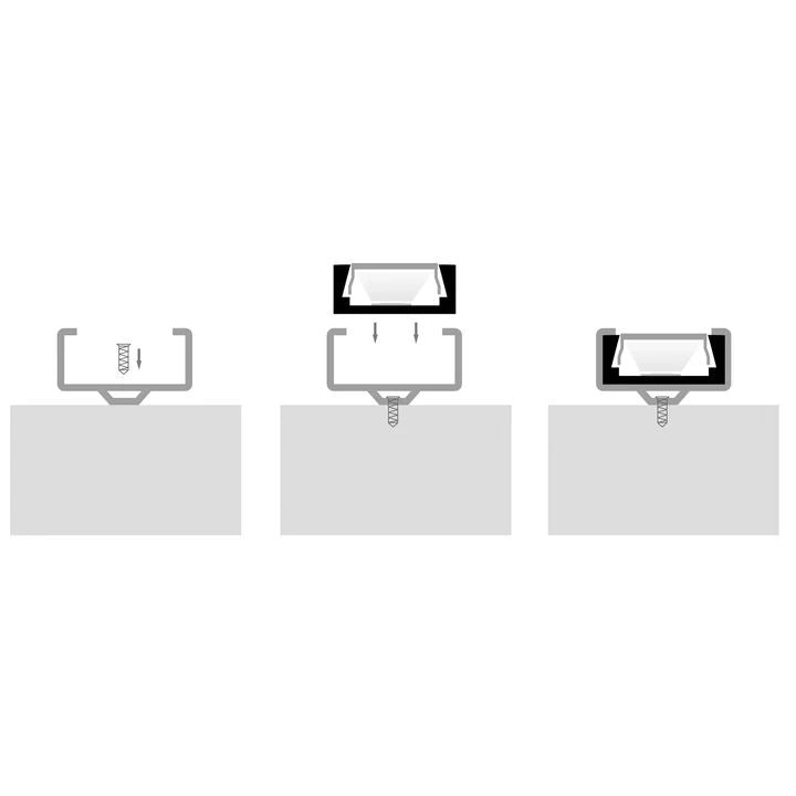 HV9693-1506 - Shallow Square Aluminium Profile