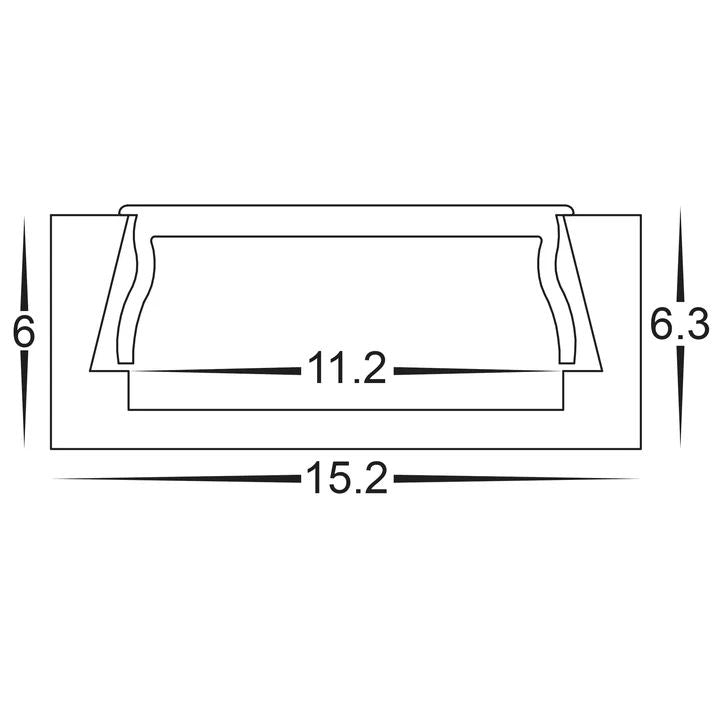 HV9693-1506 - Shallow Square Aluminium Profile