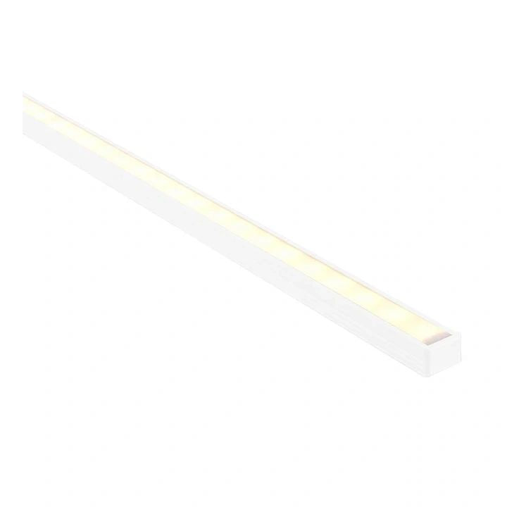 HV9693-1612 - Shallow Square Aluminium Profile per Half Meter WHITE Aluminium Profile