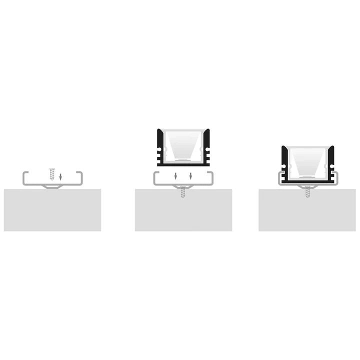 HV9693-1812 - Shallow Square Weatherproof Aluminium Profile