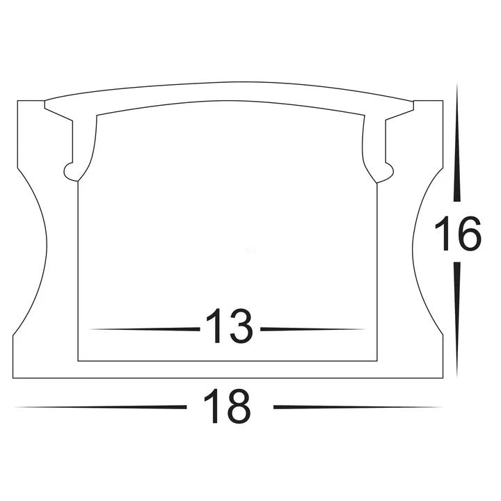 HV9693-1815 - Deep Square Aluminium Profile