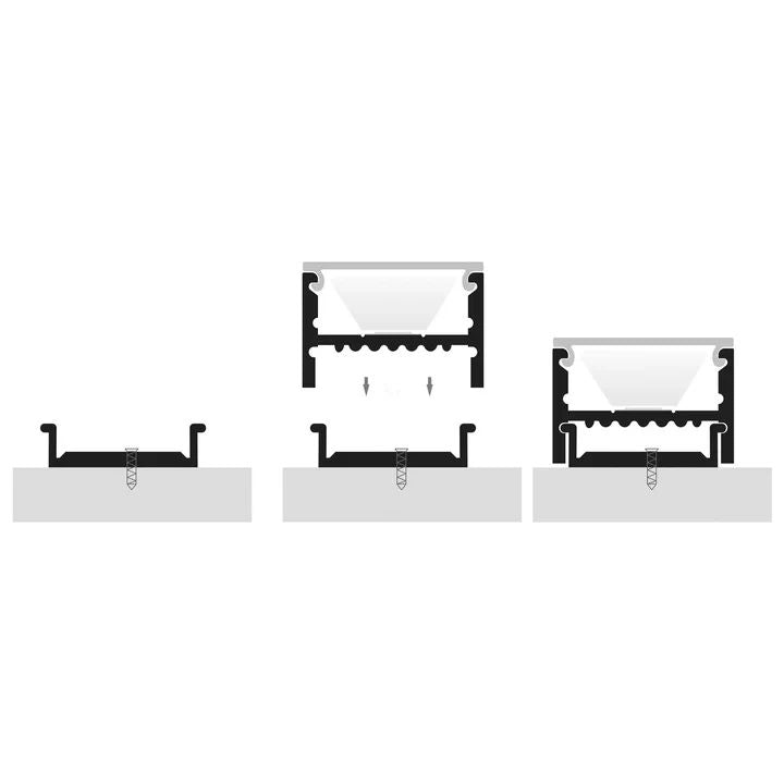 HV9693-1922 - Shallow Square Aluminium Profile