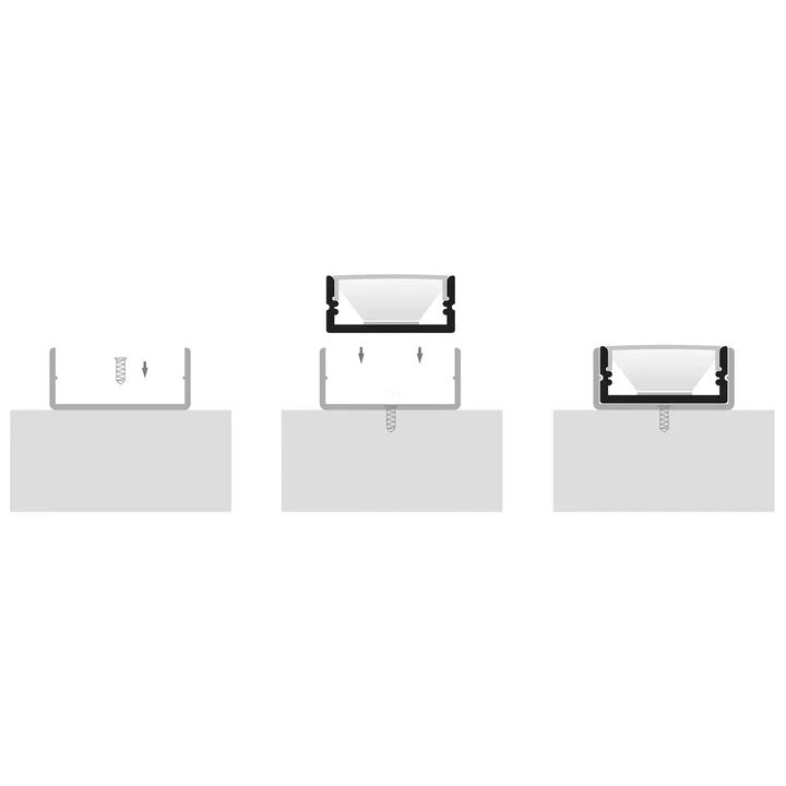 HV9693-2310 - Shallow Square Aluminium Profile