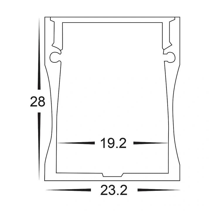 HV9693-2320 - Deep Square Aluminium Profile