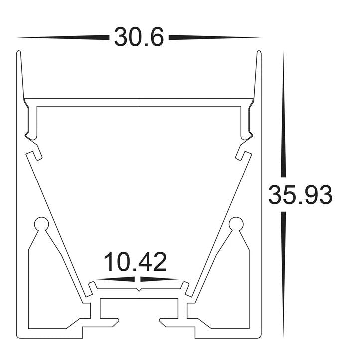 HV9693-3136 - Deep Square Aluminium Profile