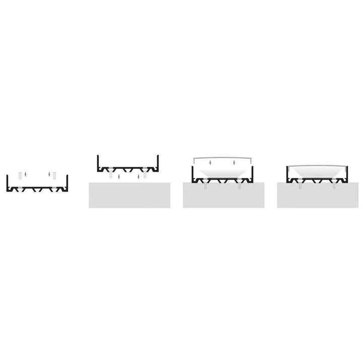 HV9693-4511 - Shallow Square Aluminium Profile