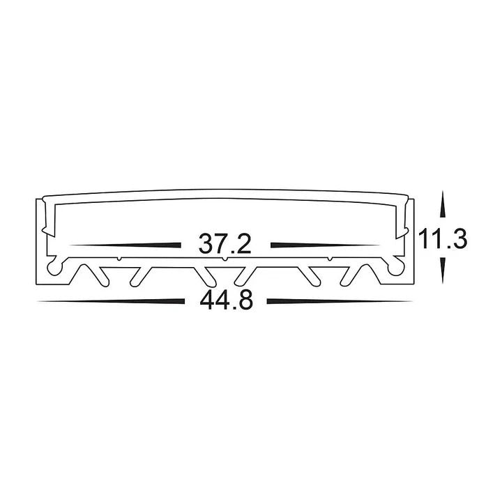 HV9693-4511 - Shallow Square Aluminium Profile