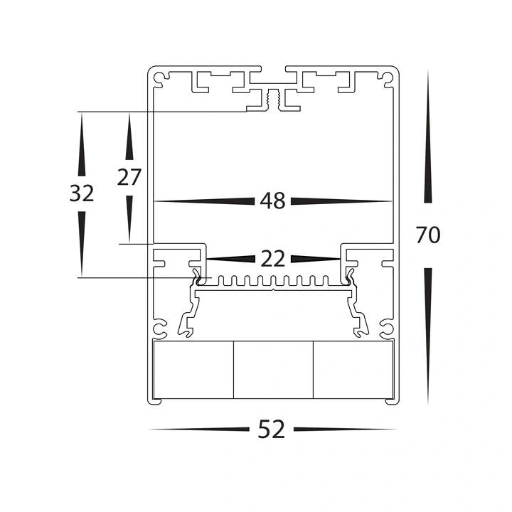 HV9693-5271-Deep Square Profile with Anti Glare Crate Diffuser