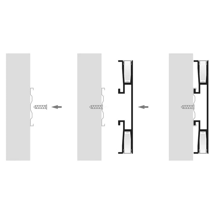 HV9694-1170- Side Mounted Up & Down Aluminium Profile