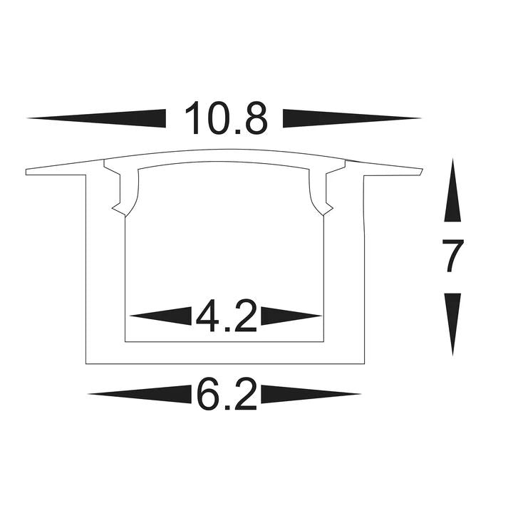 HV9695-1107 - Micro Aluminium Recessed Profile