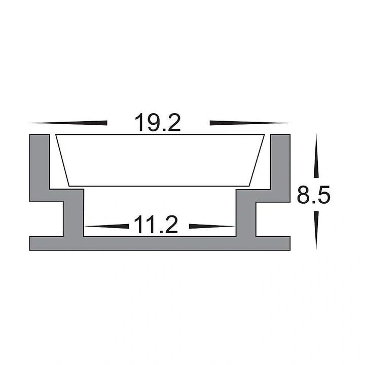 HV9698-1908 - Shallow Trafficable Aluminium Profile