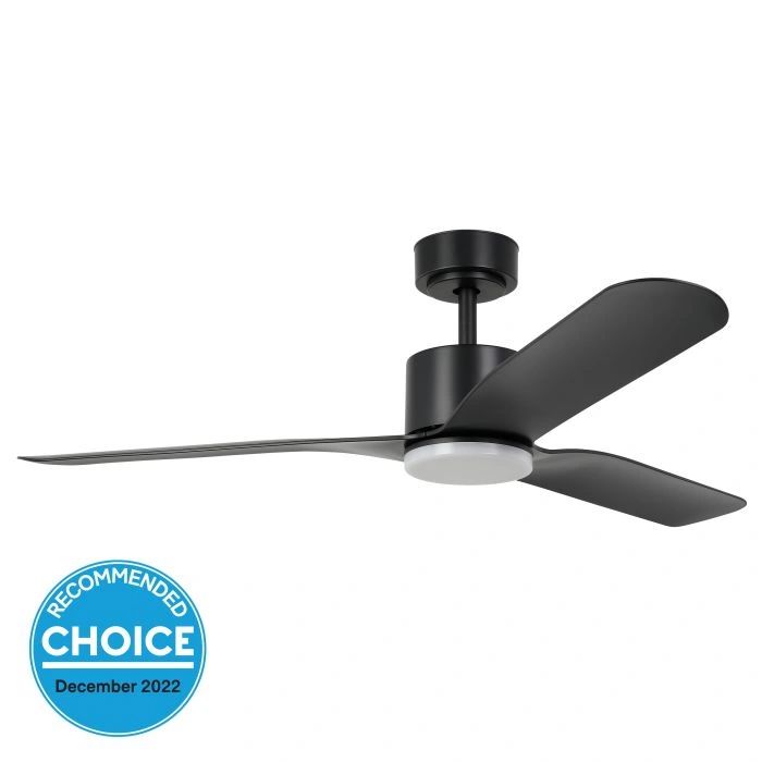 EGLO ILUKA 52 DC ceiling fan with LED light BLACK MATT