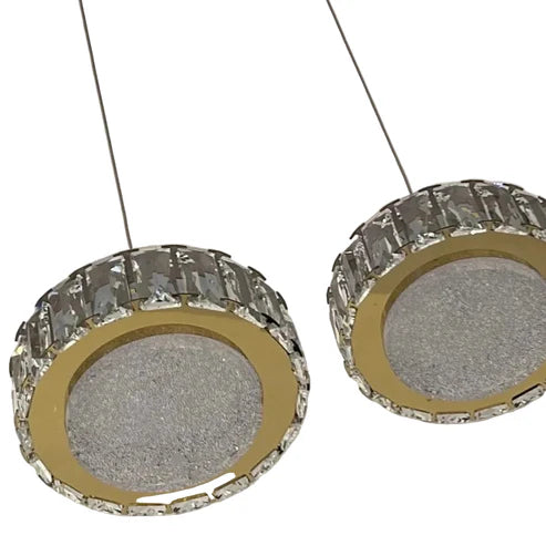 IAN 5 Light Crystal Pendant Tri-Colour LED pendant