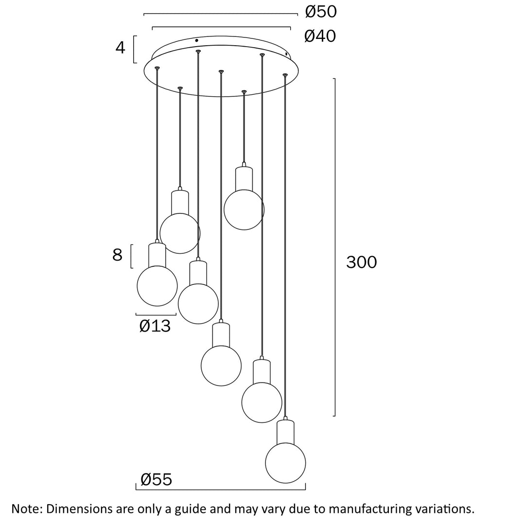 INVAR 7 LIGHT PENDANT pendant