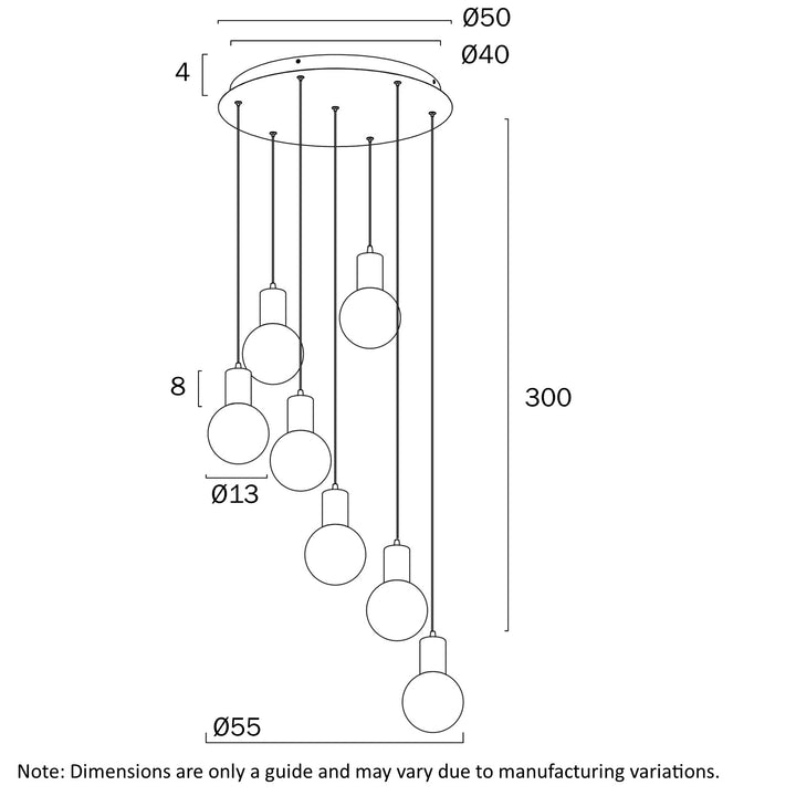 INVAR 7 LIGHT PENDANT pendant