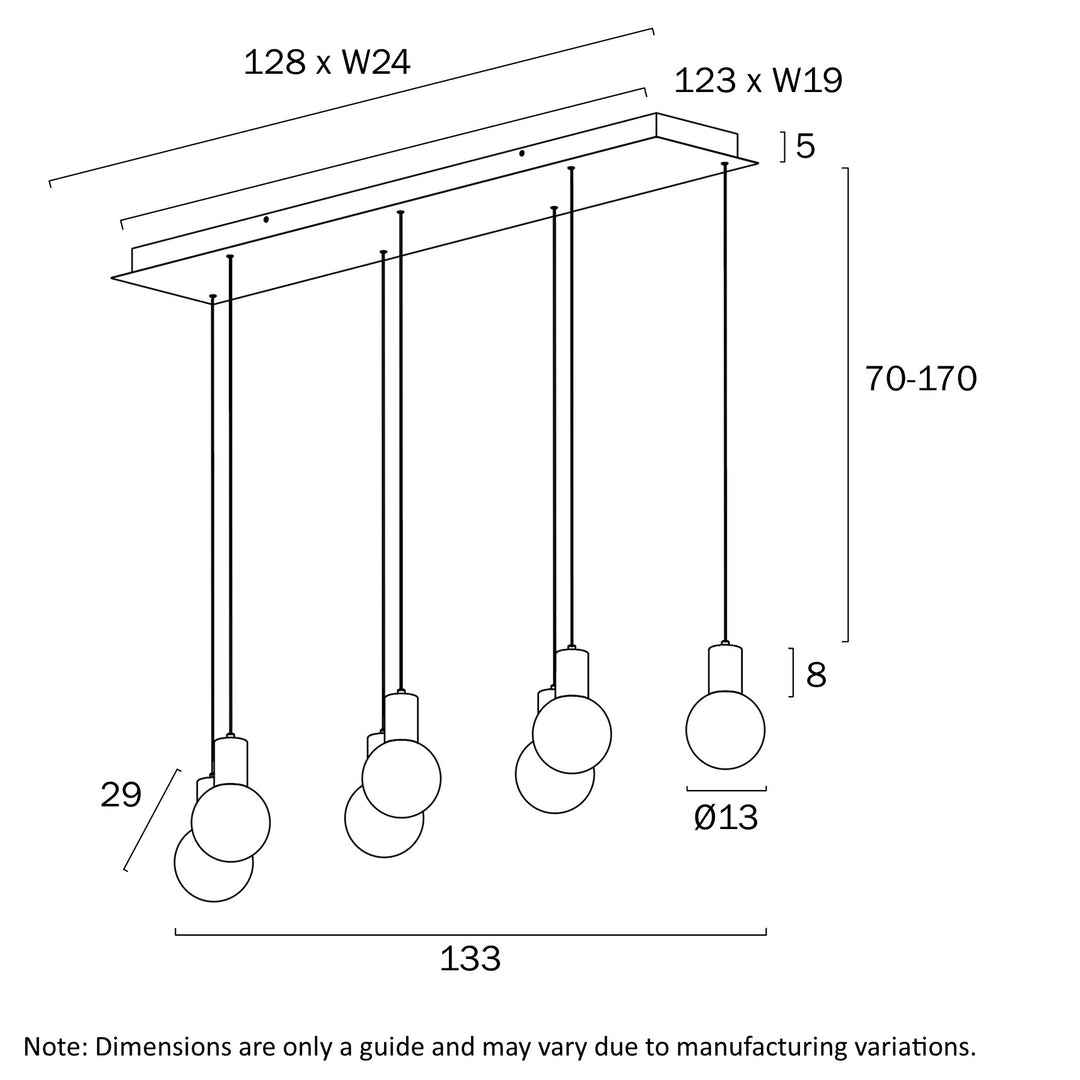 INVAR 7 LIGHT BAR PENDANT pendant