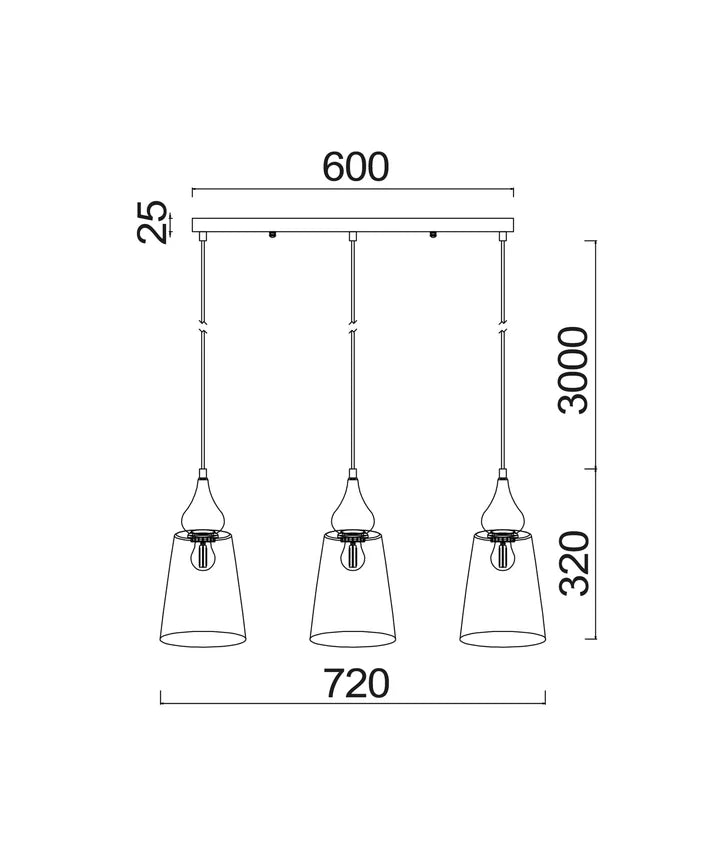 JEREZ: Bronze Amber/ Smokey Black Ellipse Glass Flat Top Bar Base Pendant Lights