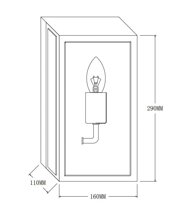 KENT SOLID BRASS EXTERIOR WALL LIGHT