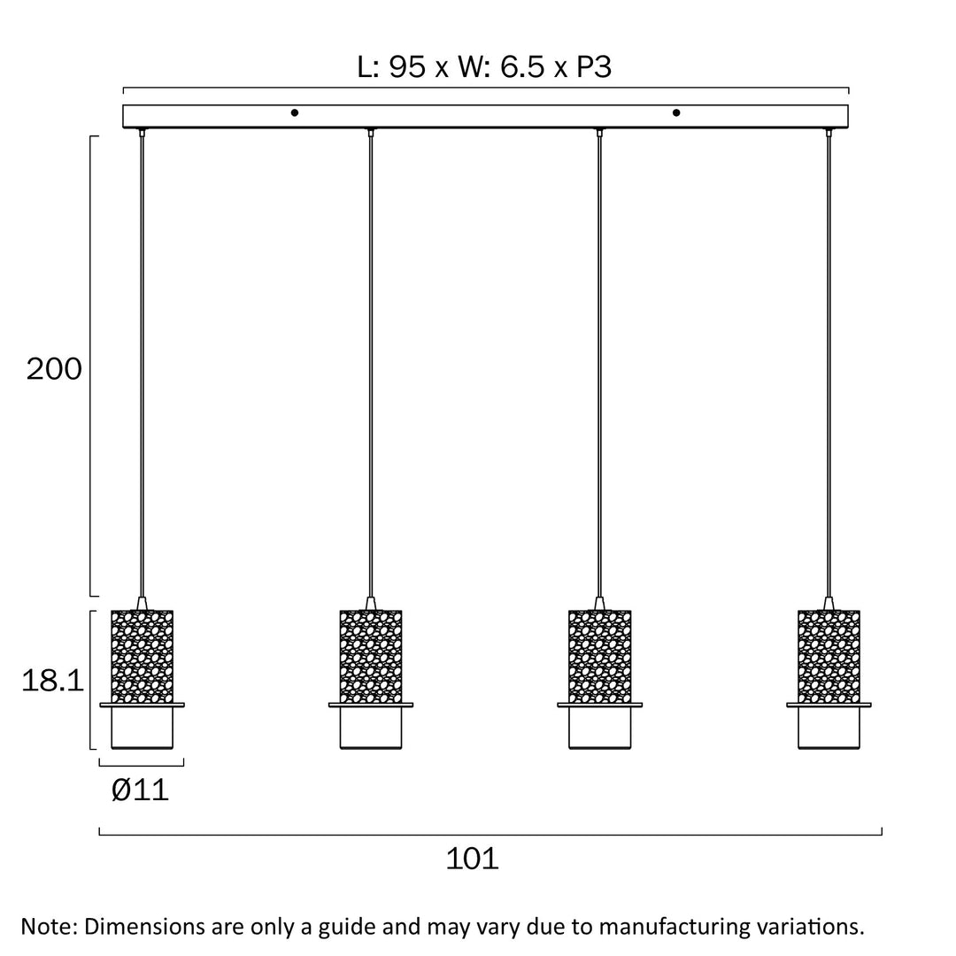KOLISA 4 LIGHT BAR PENDANT Pendant