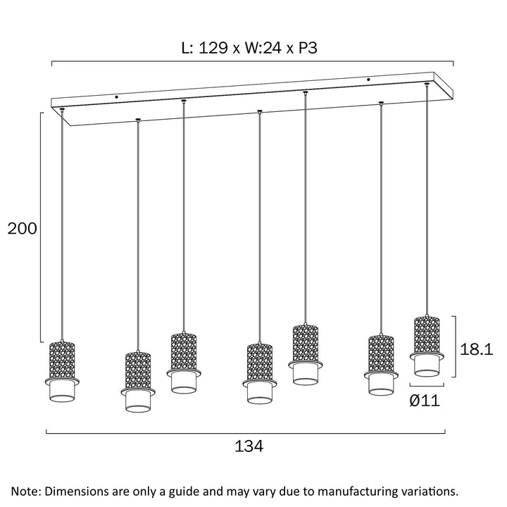 KOLISA 7 LIGHT BAR PENDANT Pendant
