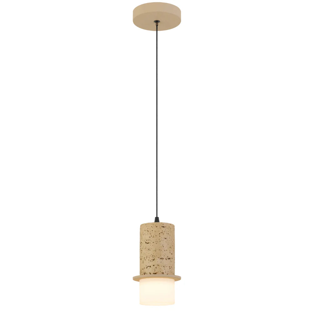 KOLISA 1 LIGHT PENDANT Travertino Pendant