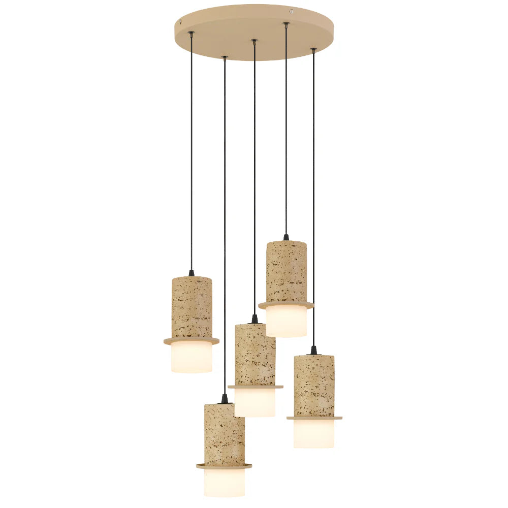 KOLISA 5 LIGHT PENDANT Travertino Pendant