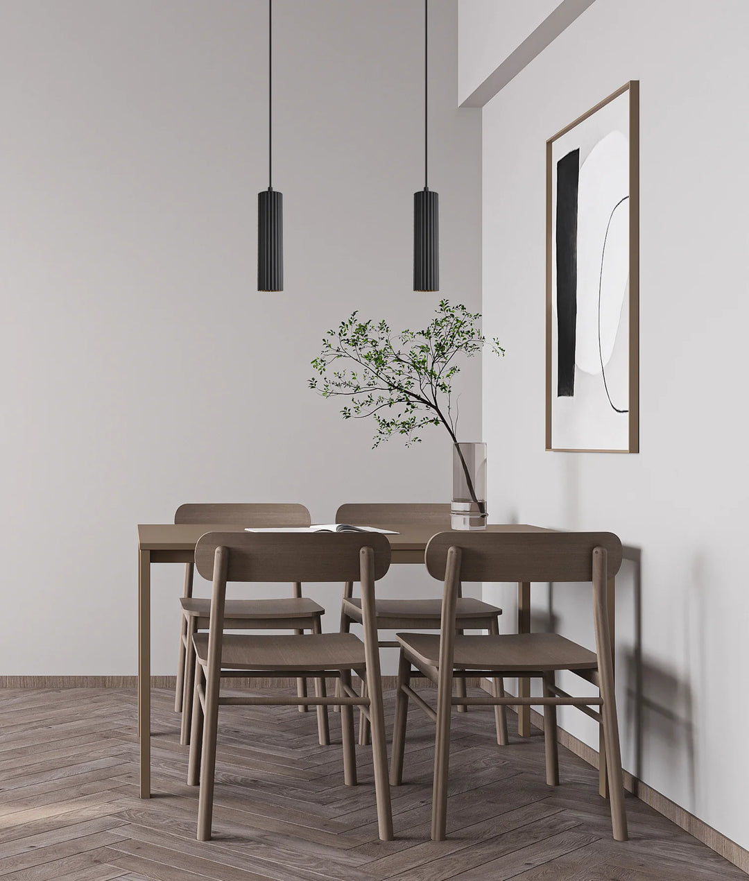 KOLONNE: Interior GU10 Ribbed Cylinder Pendant Lights Pendant