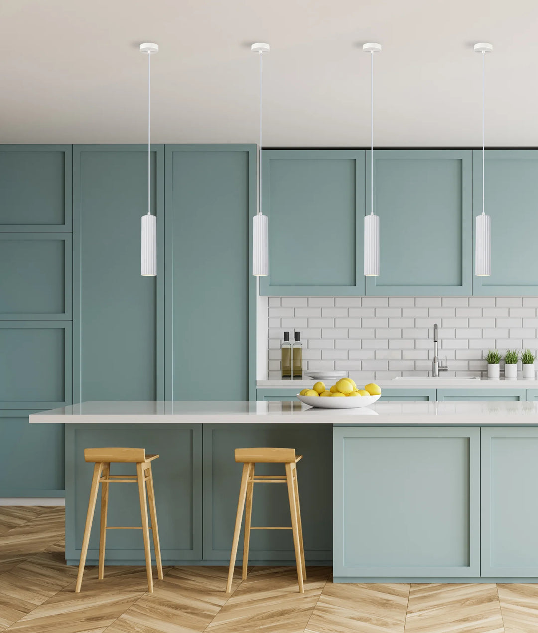 KOLONNE: Interior GU10 Ribbed Cylinder Pendant Lights Pendant