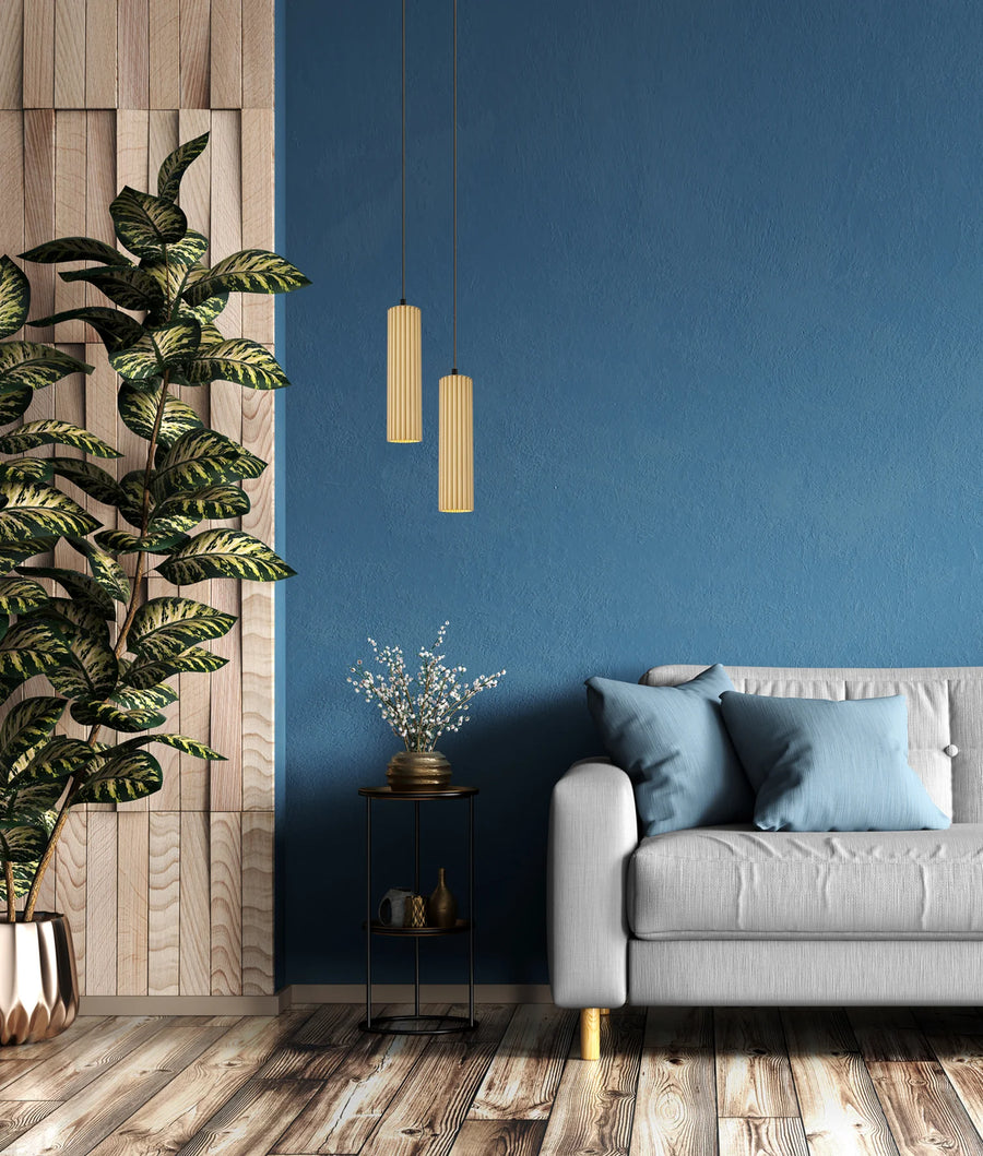 KOLONNE: Interior GU10 Ribbed Cylinder Pendant Lights Pendant