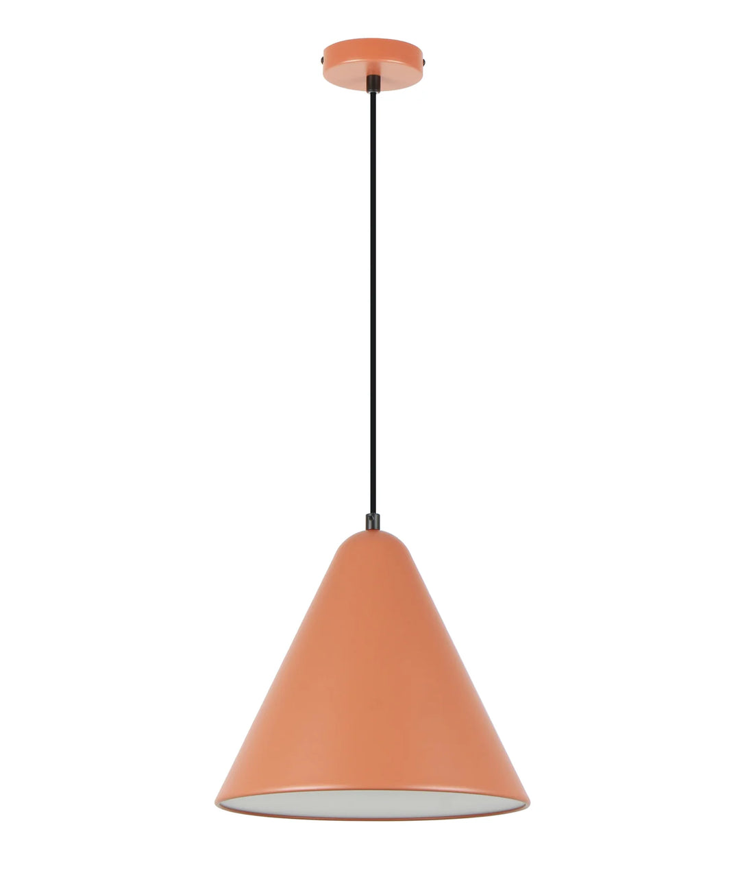 KONUS: Interior Iron Shade with Frosted Diffuser Pendant Lights Terra Cotta Pendant