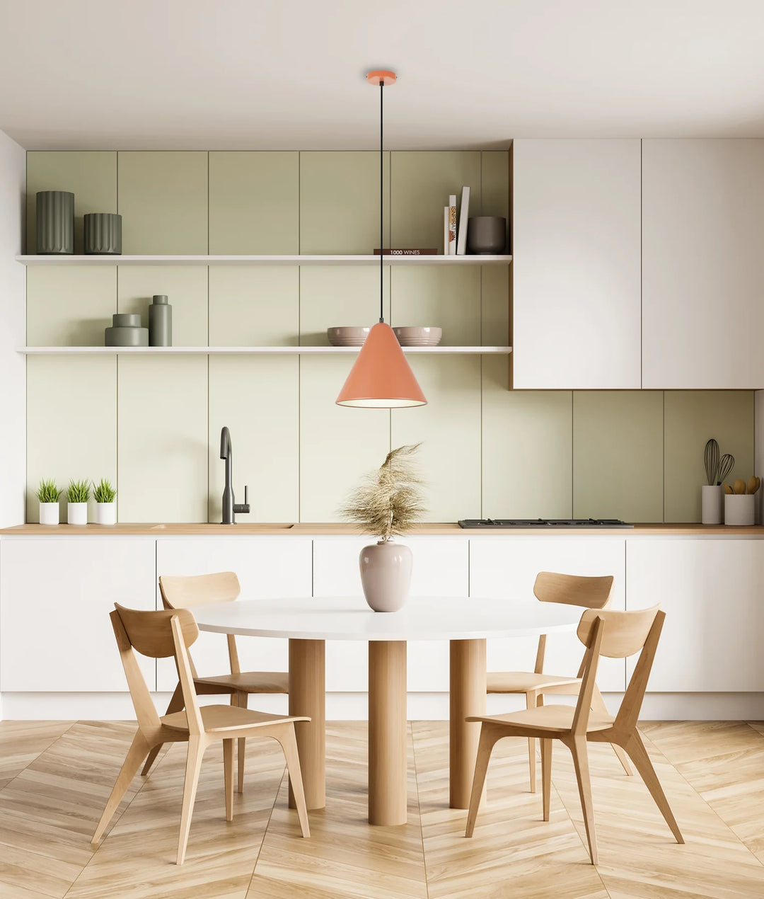 KONUS: Interior Iron Shade with Frosted Diffuser Pendant Lights Pendant
