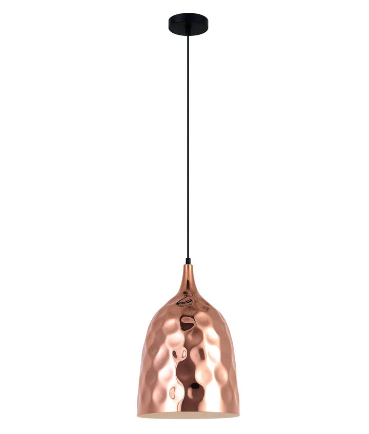 KOPER: Bohemian Copper Plated Wine Glass/Ellipse/ Dome Shape Pendant Light