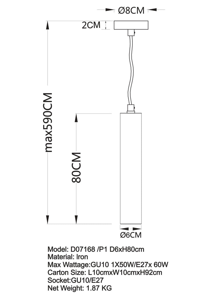 TORESS ACID Cylinder Pendant