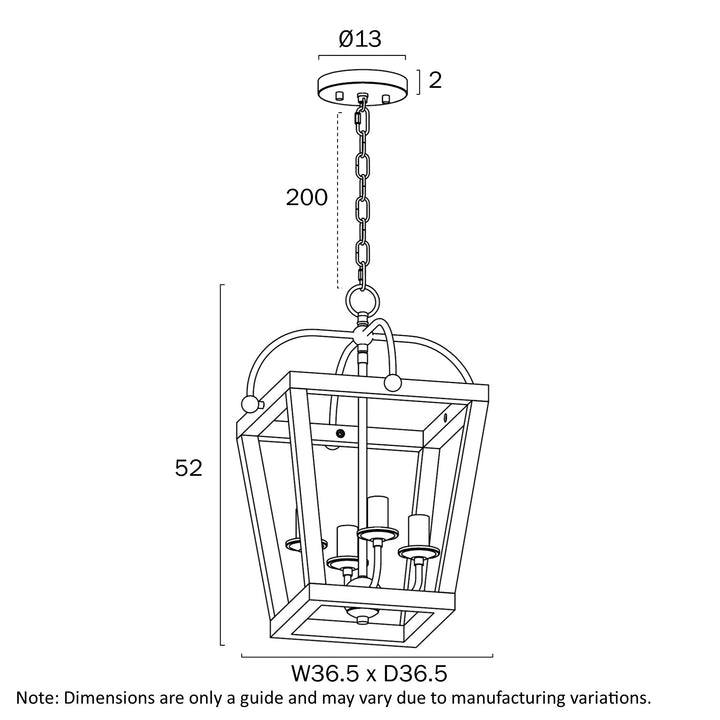 LACOTA 4 LIGHT PENDANT