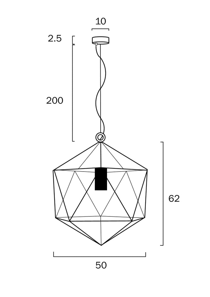 TELBIX LAZLO 50 PENDANT SOLID BRASS