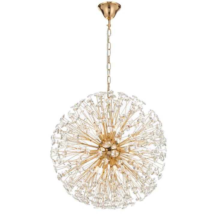 Telbix LERIDA 12 LIGHT ROUND PENDANT GOLD