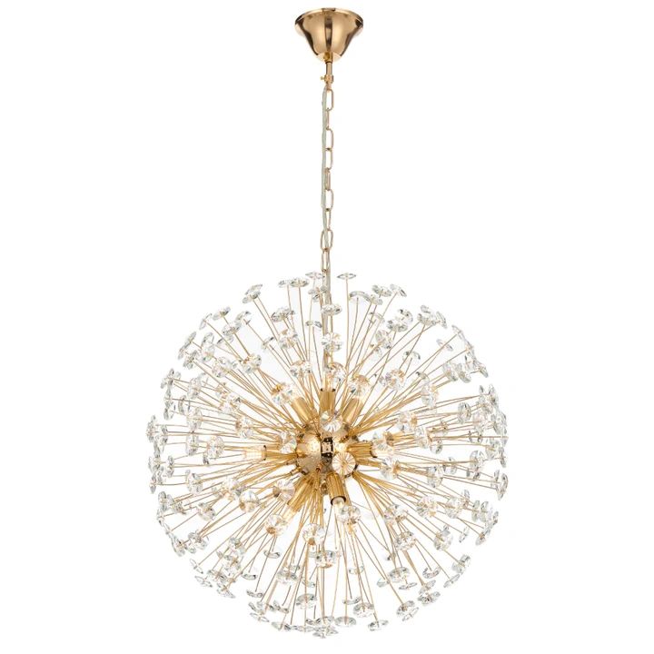 Telbix LERIDA 9 LIGHT ROUND PENDANT GOLD