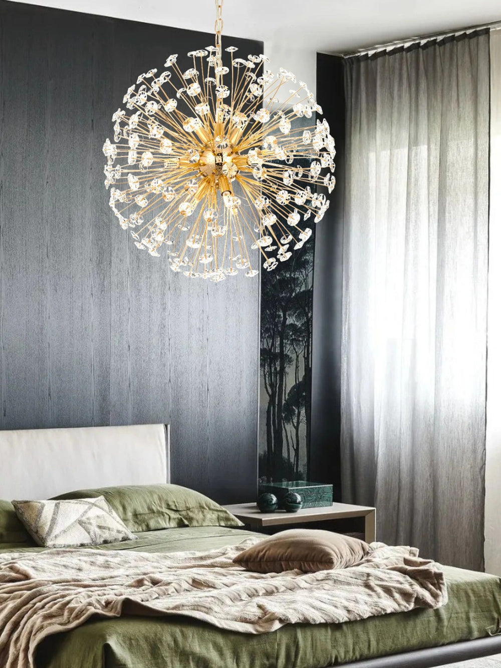 Telbix LERIDA 9 LIGHT ROUND PENDANT GOLD Pendant
