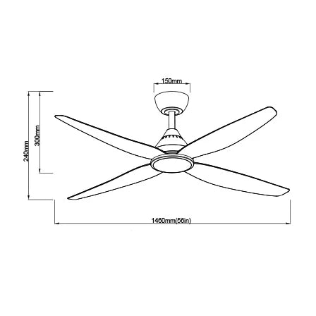 LEURA 56 SDCF11/56/4 DC Fan with Remote and Wall control Ceiling Fan
